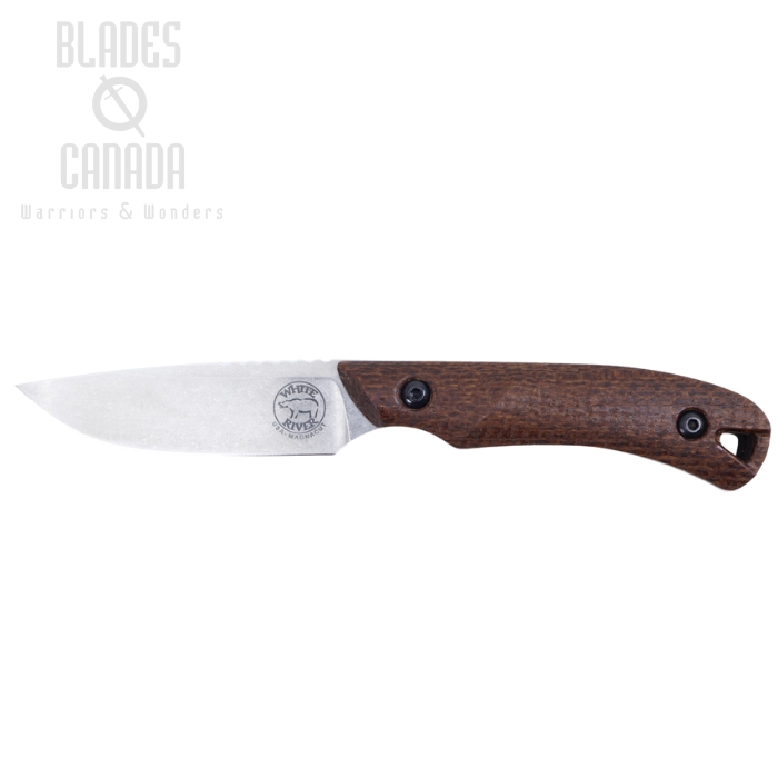 White River Axiom Fixed Blade Knife, MagnaCut, Micarta Natural Burlap, Kydex Sheath, WRSS-AXM-BNA